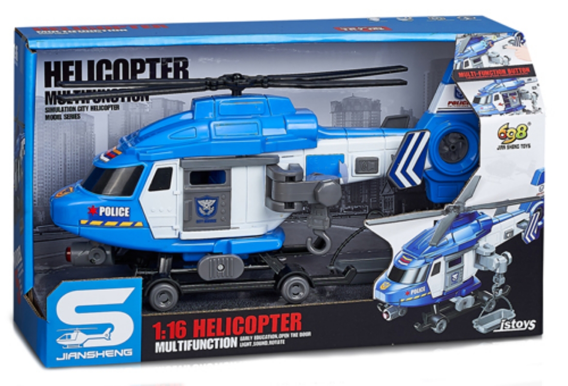 Picture of Helicopter Police 1:16 30cm with Light and Sound