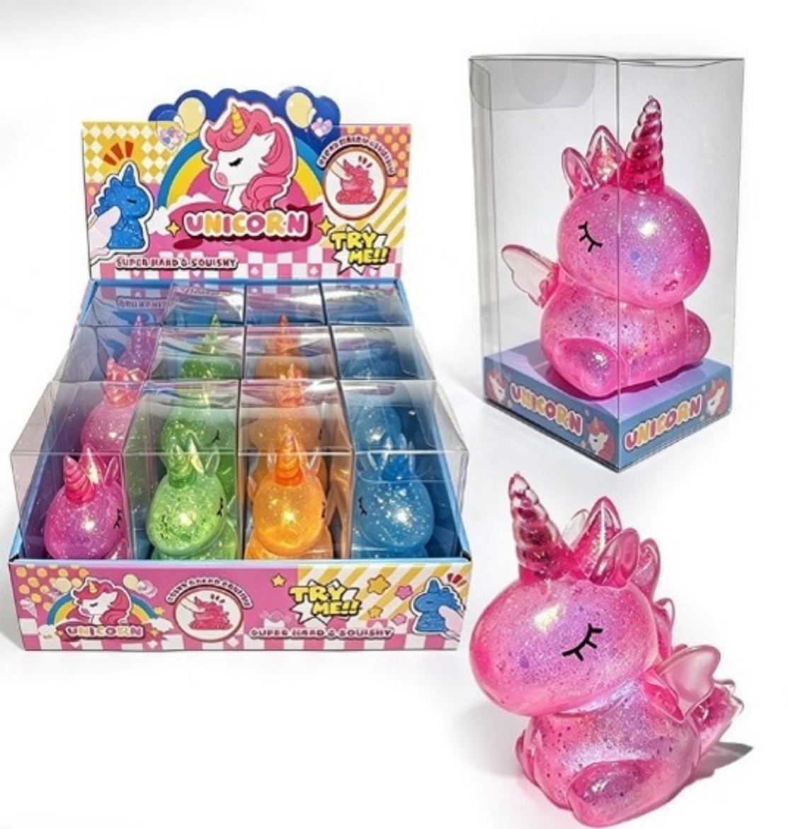 Picture of Squishy Glitter Unicorn assorted ( ONLY SOLD in Display of 12 )