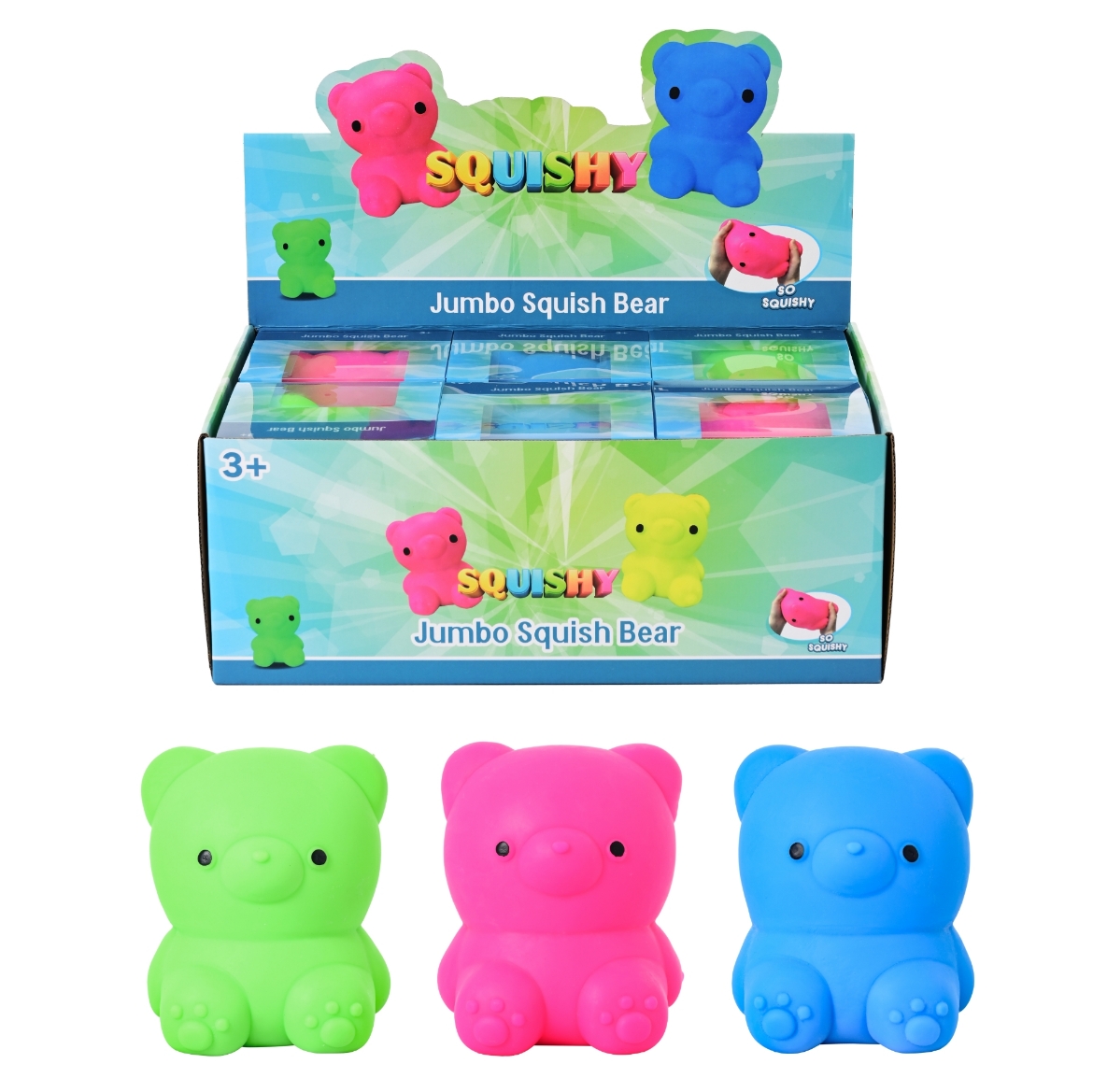 Picture of Squishy Jumbo Teddy Bear assorted ( ONLY SOLD in Display of 6 )