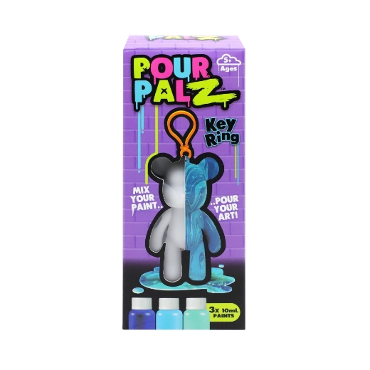 Picture of Pour Palz Mini Paint Bear Keychain Wave 2 assorted ( ONLY SOLD in Display of 12 )