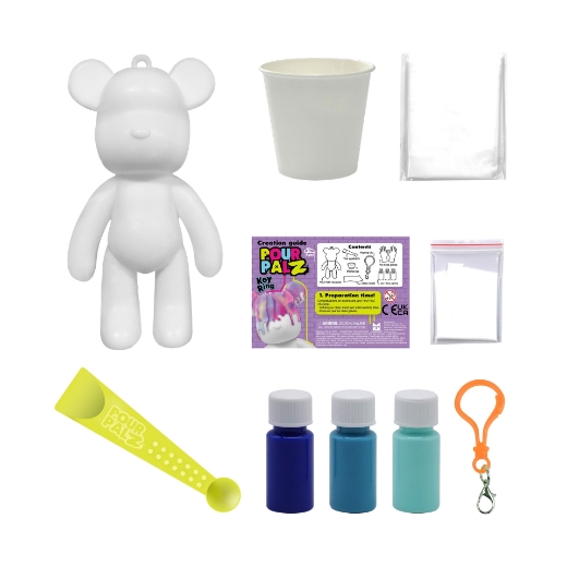 Picture of Pour Palz Mini Paint Bear Keychain Wave 2 assorted ( ONLY SOLD in Display of 12 )