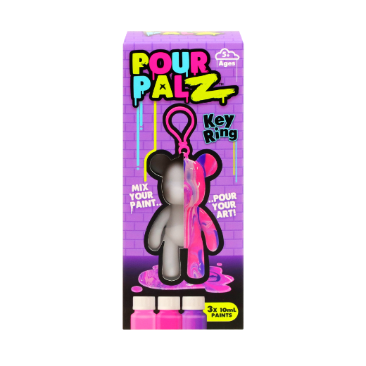 Picture of Pour Palz Mini Paint Bear Keychain Wave 1 assorted ( ONLY SOLD in Display of 12 )