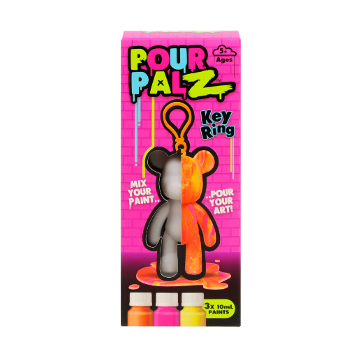 Picture of Pour Palz Mini Paint Bear Keychain Wave 1 assorted ( ONLY SOLD in Display of 12 )