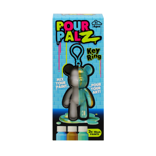 Picture of Pour Palz Mini Paint Bear Keychain Wave 1 assorted ( ONLY SOLD in Display of 12 )