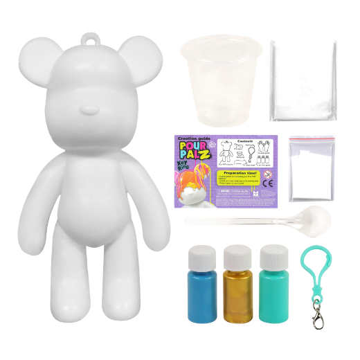 Picture of Pour Palz Mini Paint Bear Keychain Wave 1 assorted ( ONLY SOLD in Display of 12 )