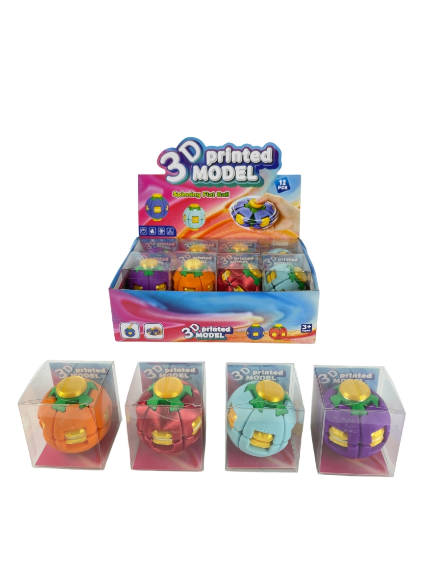 Picture of 3D Printed Spinning Flat Ball assorted ( ONLY SOLD in Display of 12 ) ( was RRP $6.99 )